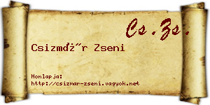 Csizmár Zseni névjegykártya
